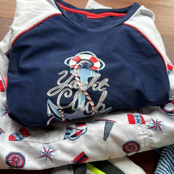 BUNDLE swim sets SUNUVA BOYS LUXURY SWIM SHORTS / BATHING SUIT / rashguards - Picture 3 of 4